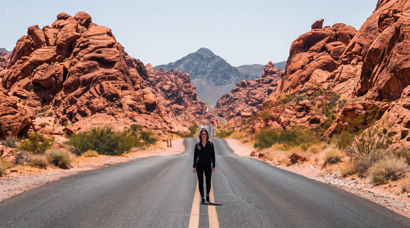 Coastal mountain road at golden hour